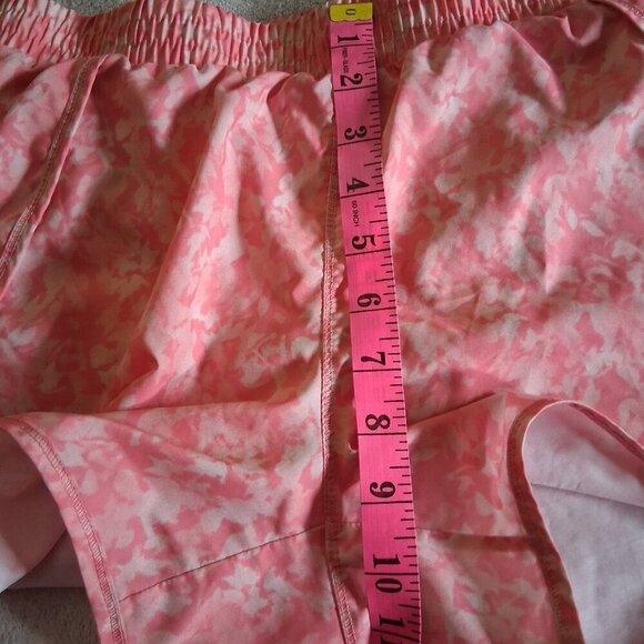 All in Motion Girl's Size XL (14/16) Coral Pink Patterned Sporty Athletic Shorts - Picture 8 of 9